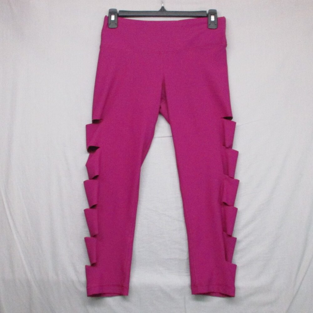 90 degree Leggings Cut Sides Hidden Pocket Purple Women Size | S